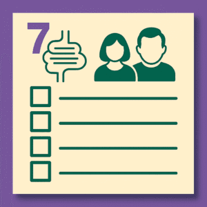 Checklist with icons and number seven