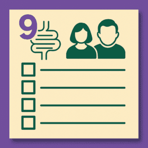 Survey icon with numbered list and people outline.