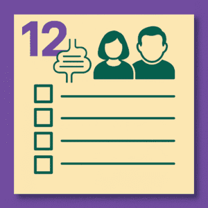 Checklist with people icons and number 12
