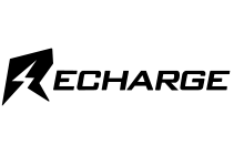 Recharge logo with stylized lightning bolt